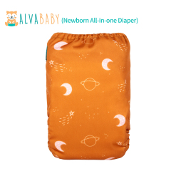 Newborn all In One Diaper with Pocket Sewn-in one Newborn 4-layer Bamboo blend insert-(SAO-H443A)