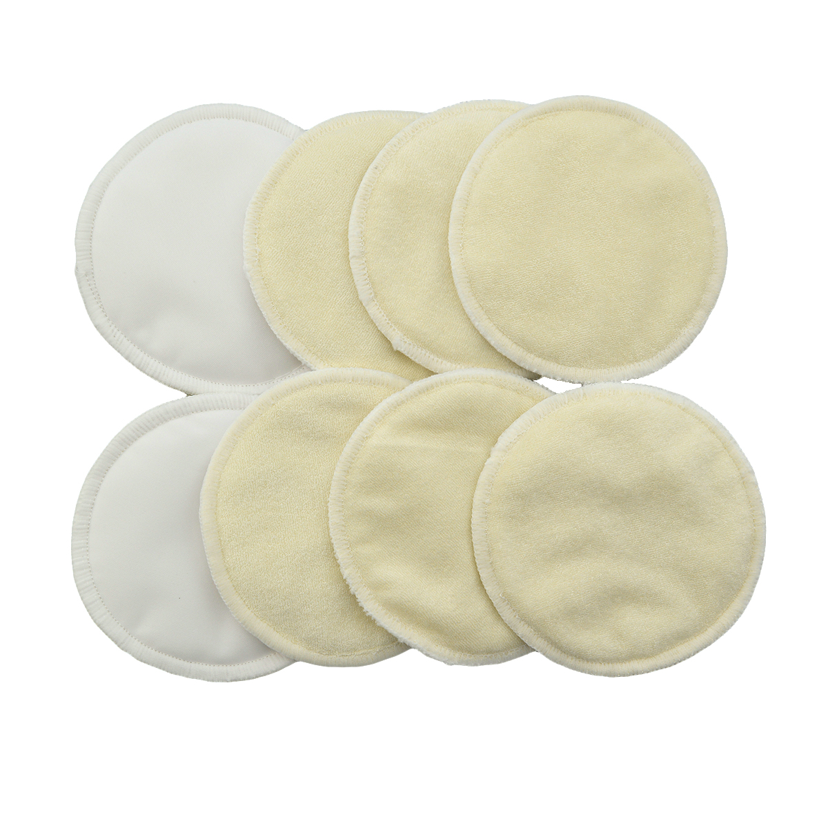 ALVABABY 8-Pack Reusable Nursing Pads – Soft & Absorbent Bamboo Breast Pads for Breastfeeding Moms with Storage Bag (R-B09)