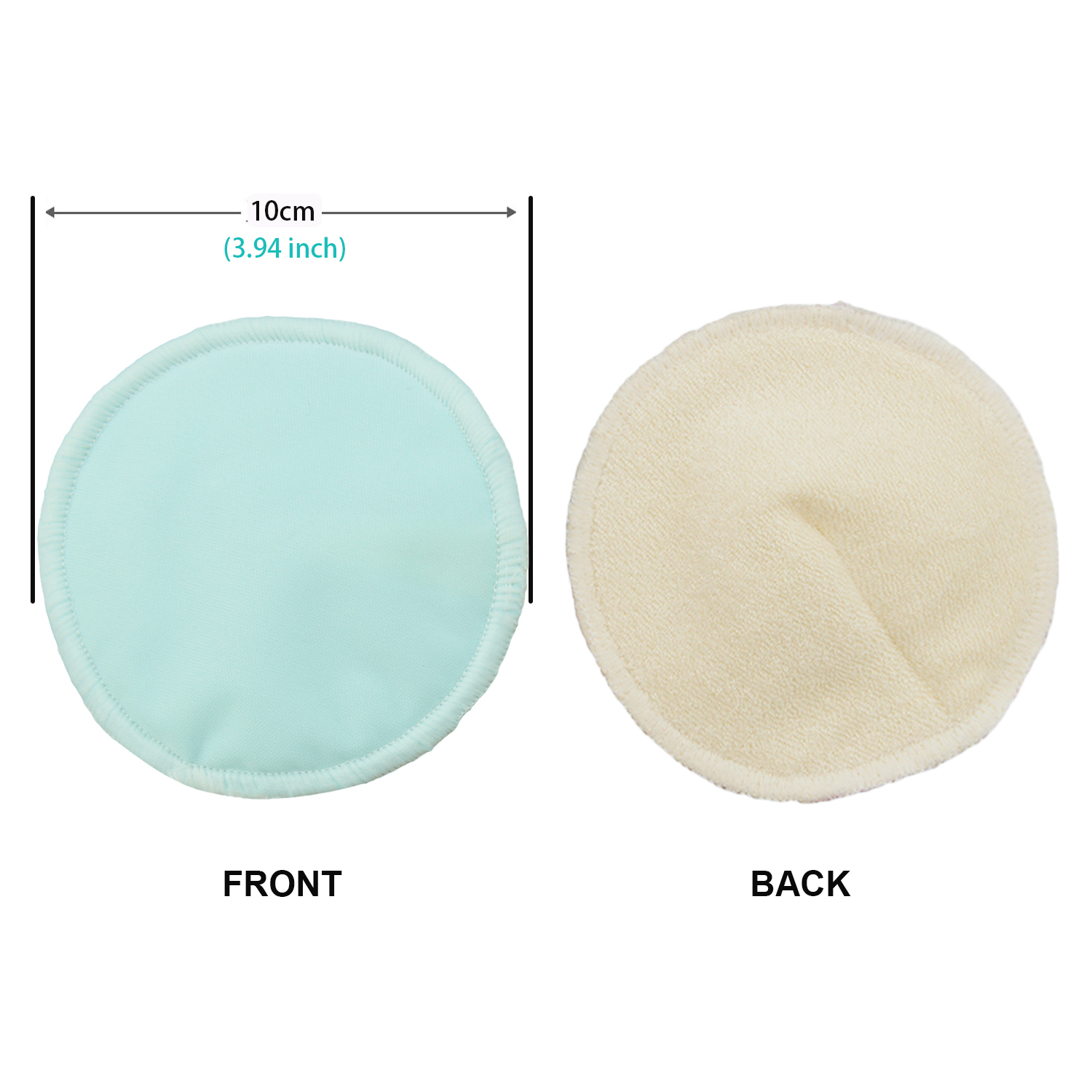 ALVABABY 4-Pairs Reusable Nursing Pads – Soft & Absorbent Bamboo Breast Pads for Breastfeeding Moms with Storage Bag (RD01)