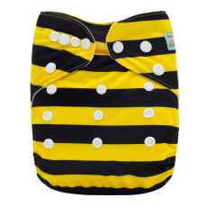 ALVABABY Print Cloth Diaper - One Size Adjustable Washable & Reusable Diaper for Babies and Toddlers (N01A)