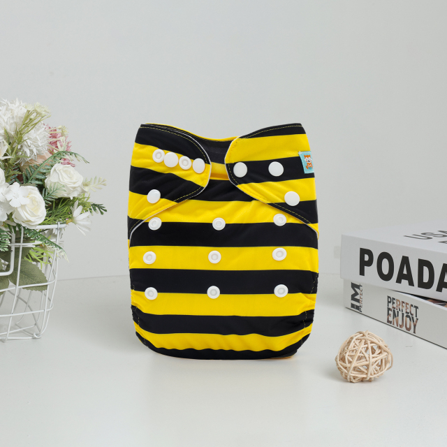 ALVABABY Print Cloth Diaper - One Size Adjustable Washable & Reusable Diaper for Babies and Toddlers (N01A)