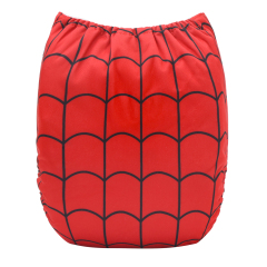 ALVABABY Print Cloth Diaper - One Size Adjustable Washable & Reusable Diaper for Babies and Toddlers (Spider, N06A)