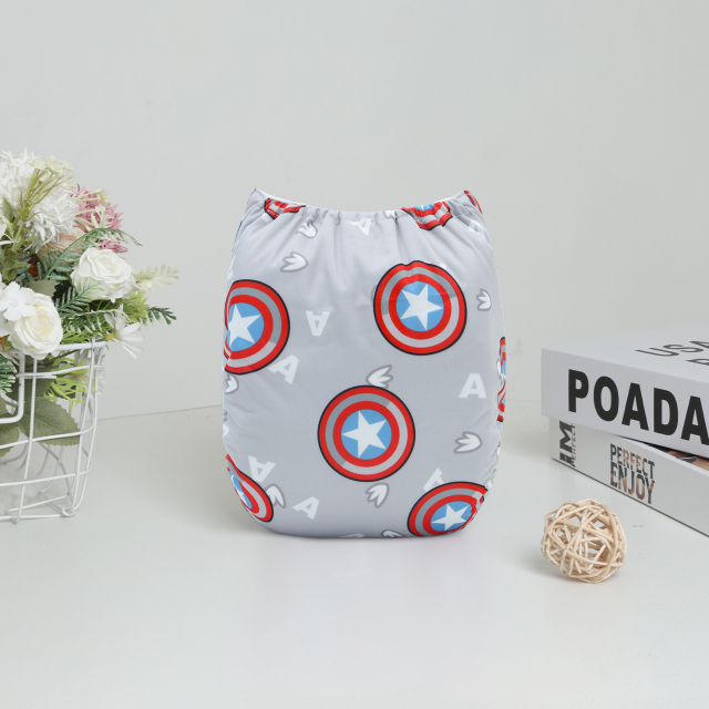 ALVABABY Print Cloth Diaper - One Size Adjustable Washable & Reusable Diaper for Babies and Toddlers (YA54A)