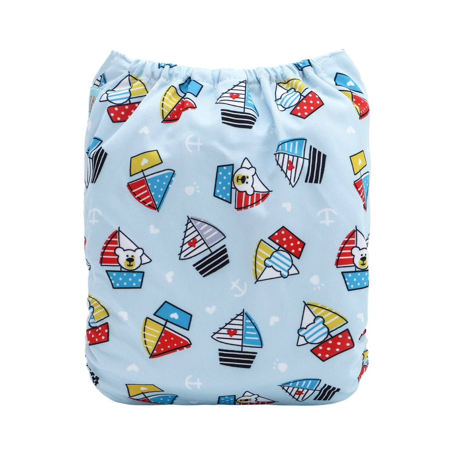 ALVABABY Print Cloth Diaper - One Size Adjustable Washable & Reusable Diaper for Babies and Toddlers (Sailboat, H464A)