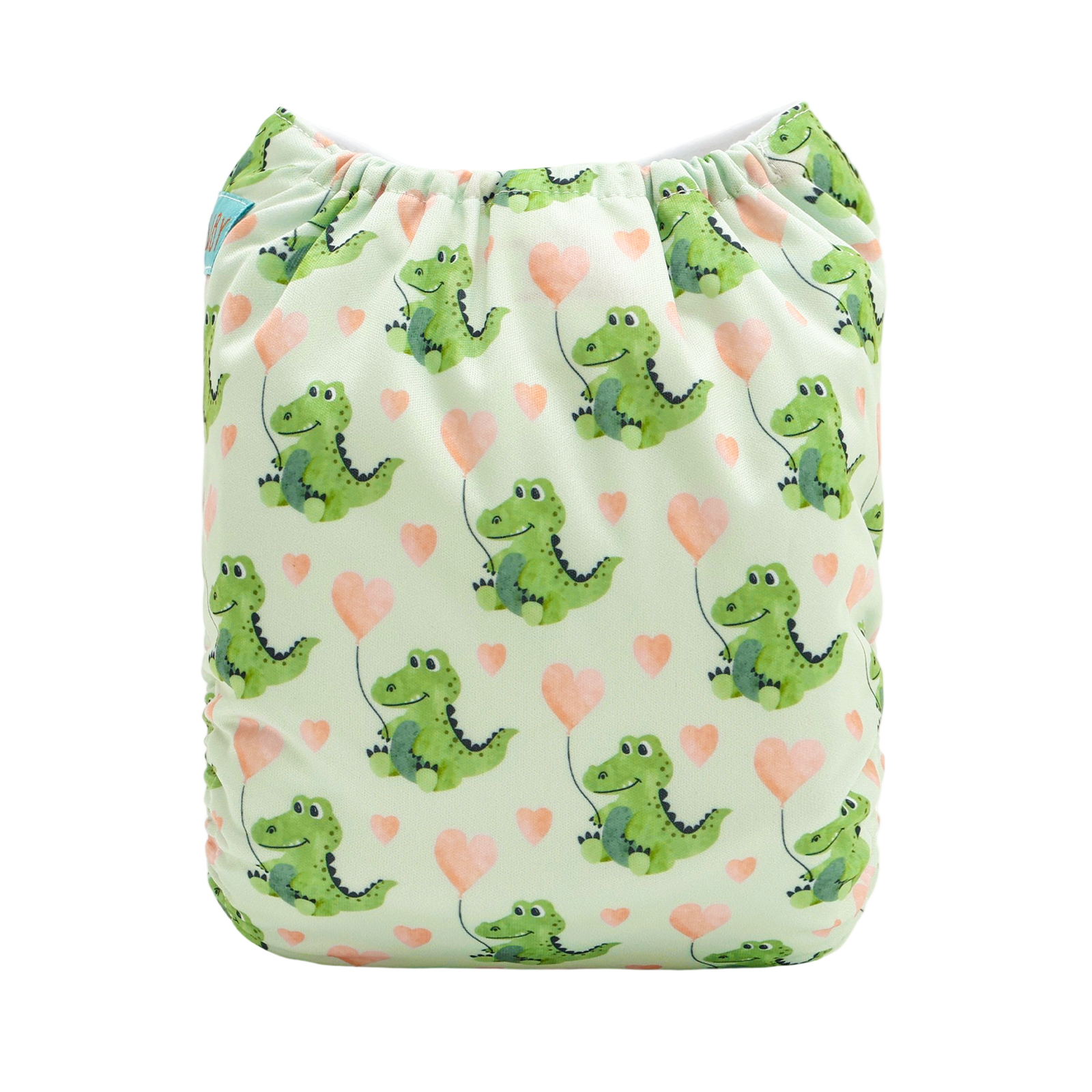 ALVABABY Positioning Cloth Diaper - One Size Adjustable Washable & Reusable Diaper for Babies and Toddlers (Dinosaur, YDP254A)