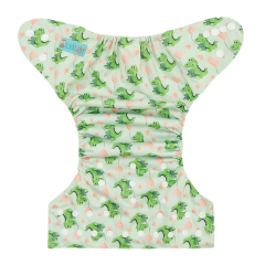 ALVABABY Positioning Cloth Diaper - One Size Adjustable Washable & Reusable Diaper for Babies and Toddlers (Dinosaur, YDP254A)