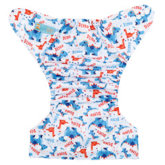 ALVABABY AWJ Lining Cloth Diaper with Tummy Panel for Babies Dinosaur (WJT-ED25A)