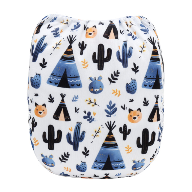 ALVABABY AWJ Lining Cloth Diaper with Tummy Panel for Babies -(WJT-ED27A)