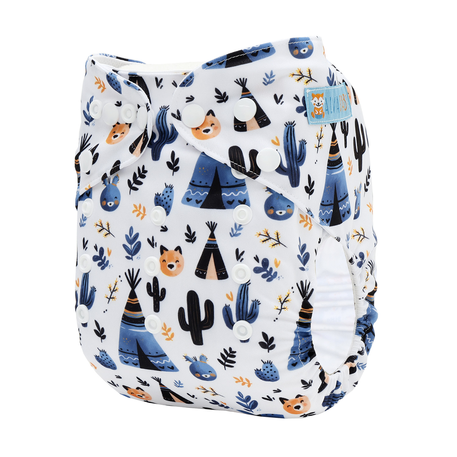 ALVABABY AWJ Lining Cloth Diaper with Tummy Panel for Babies -(WJT-ED27A)