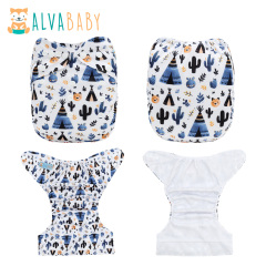 ALVABABY AWJ Lining Cloth Diaper with Tummy Panel for Babies -(WJT-ED27A)