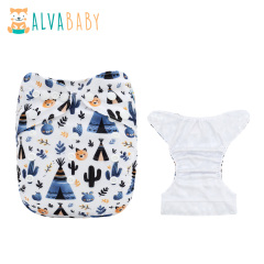 ALVABABY AWJ Lining Cloth Diaper with Tummy Panel for Babies -(WJT-ED27A)