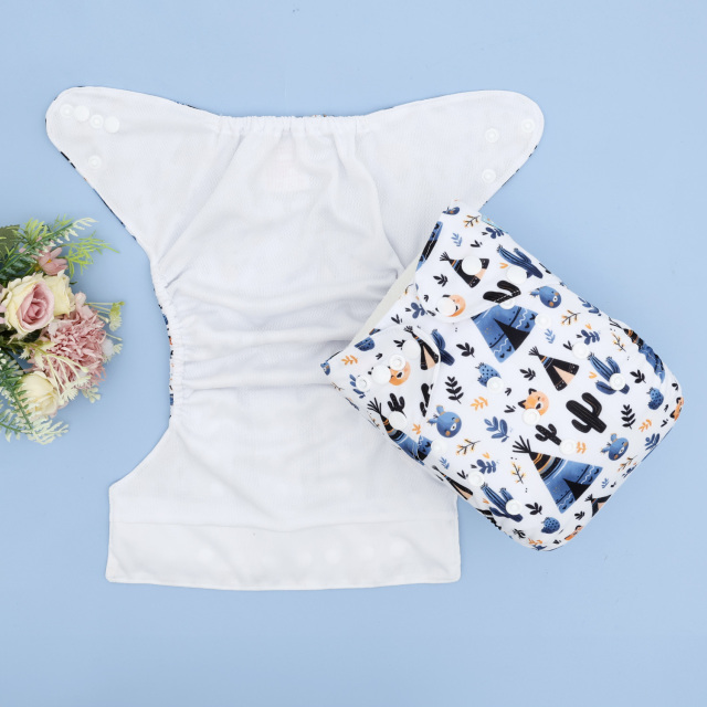 ALVABABY AWJ Lining Cloth Diaper with Tummy Panel for Babies -(WJT-ED27A)