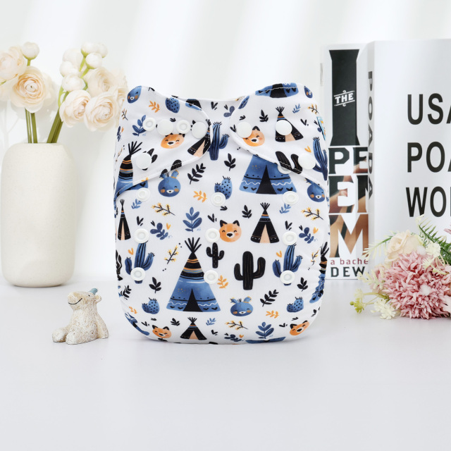 ALVABABY AWJ Lining Cloth Diaper with Tummy Panel for Babies -(WJT-ED27A)