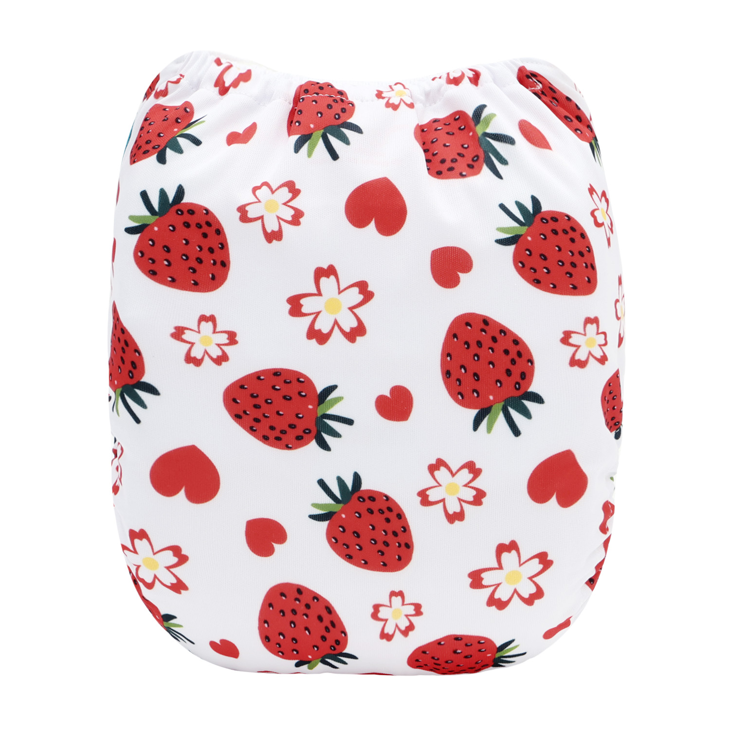 ALVABABY AWJ Lining Cloth Diaper with Tummy Panel for Babies -Strawberry (WJT-EW58A)
