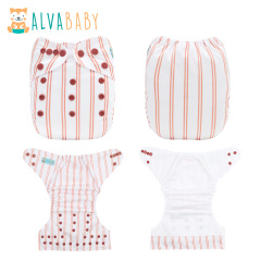 ALVABABY AWJ Lining Cloth Diaper with Tummy Panel for Babies - (WJT-EW59A)
