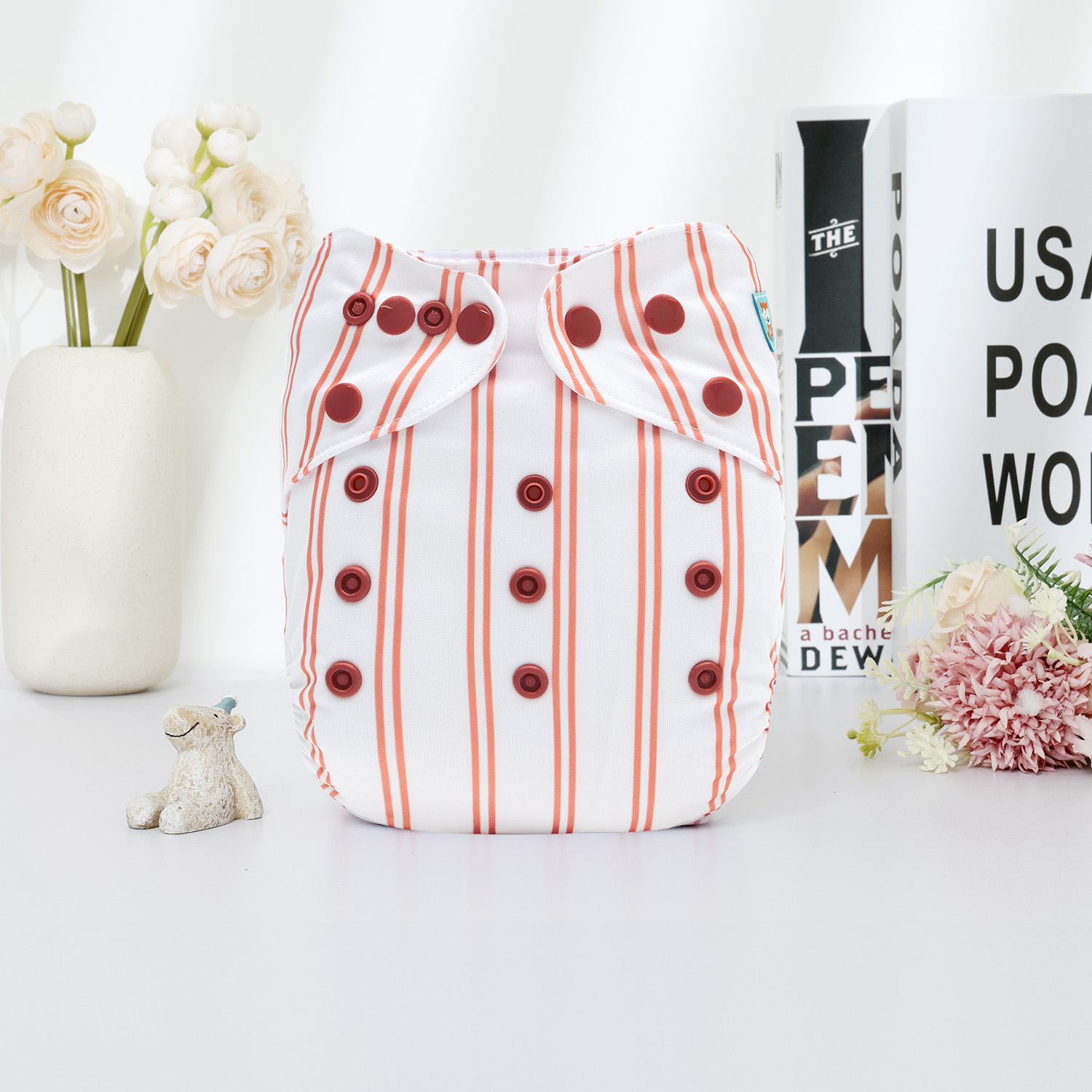 ALVABABY AWJ Lining Cloth Diaper with Tummy Panel for Babies - (WJT-EW59A)