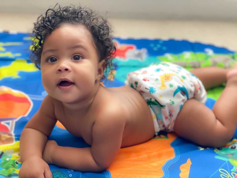 ALVABABY Big Size Cloth Diaper | Adjustable & Leakproof (Dinosaur, ZH147A)