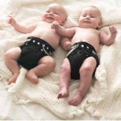 Big Size Cloth Diaper with AWJ Lining & Tummy Panel | Breathable & Ideal for Sensitive Skin (Black, ZWJT-B26A)