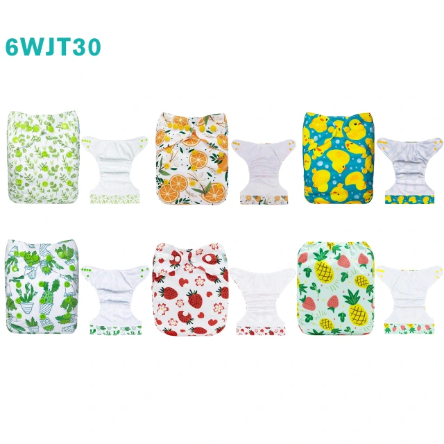 Reusable Bamboo Cloth Diaper - Pattern 3 (No Insert) Guyana