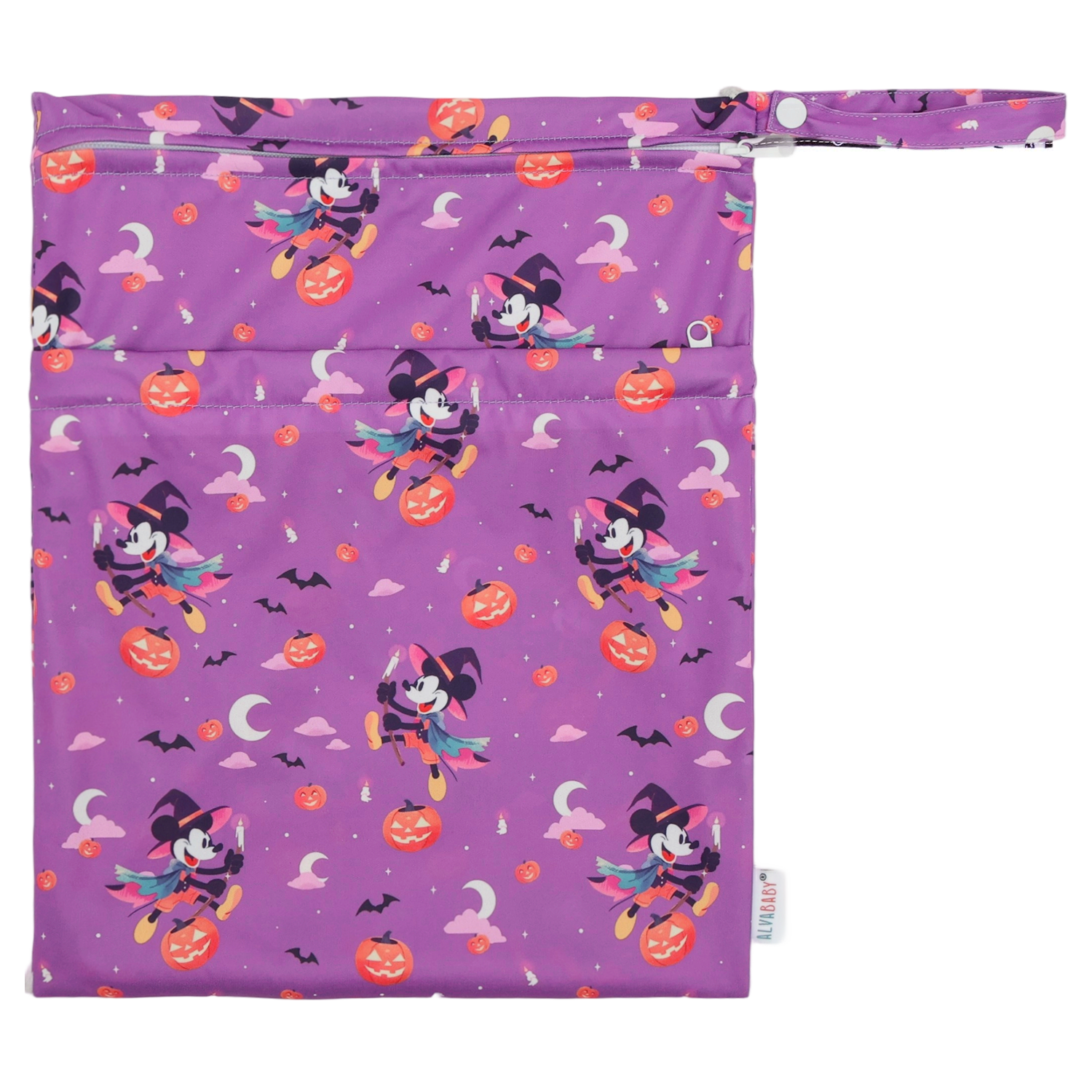 Diaper Wet/Dry Bag for Cloth Diapers, Swimsuits, Travel & Gym (Mickey, L-ED30A)