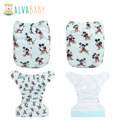 ALVABABY AWJ Lining Cloth Diaper with Tummy Panel for Babies -(WJT-ED28A)