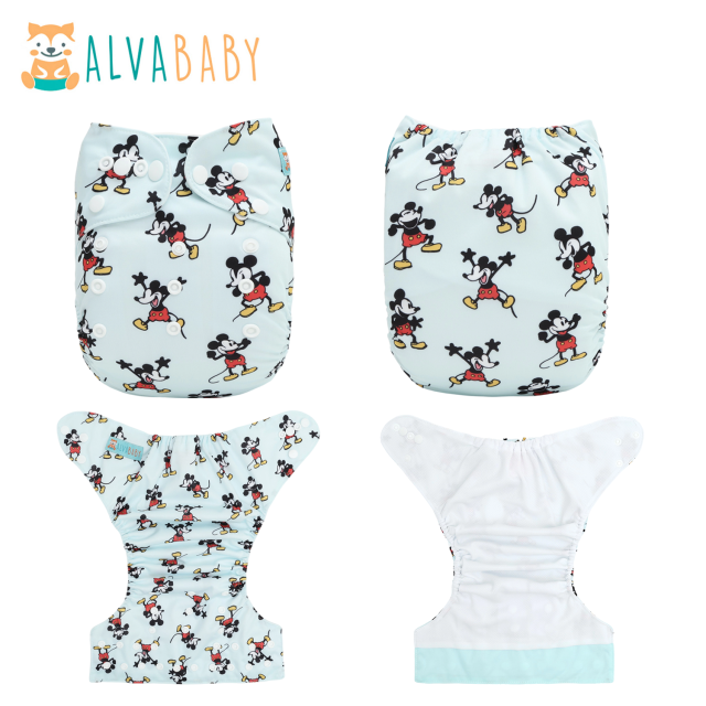ALVABABY AWJ Lining Cloth Diaper with Tummy Panel for Babies -(WJT-ED28A)
