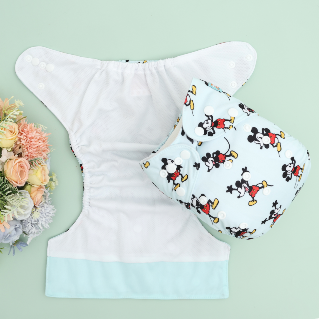 ALVABABY AWJ Lining Cloth Diaper with Tummy Panel for Babies -(WJT-ED28A)