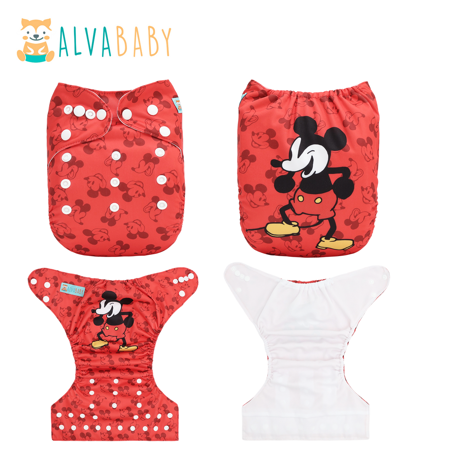 ALVABABY AWJ Lining Cloth Diaper with Tummy Panel for Babies -(WJT-ED29A)