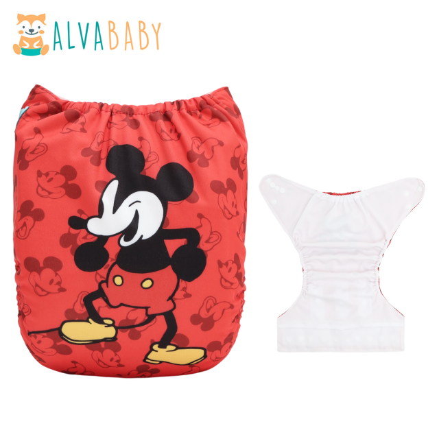 ALVABABY AWJ Lining Cloth Diaper with Tummy Panel for Babies -(WJT-ED29A)