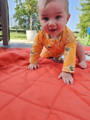 ALVABABY Baby Long Sleeve Swimsuit, One-Piece Rash Guard Set with UPF 50+ Sun Protection(Pineapple, ST-Q04)