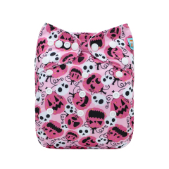 Halloween Cloth Diaper One Size Adjustable Reusable Diapers for Babies-Pumpkin(Q90A)