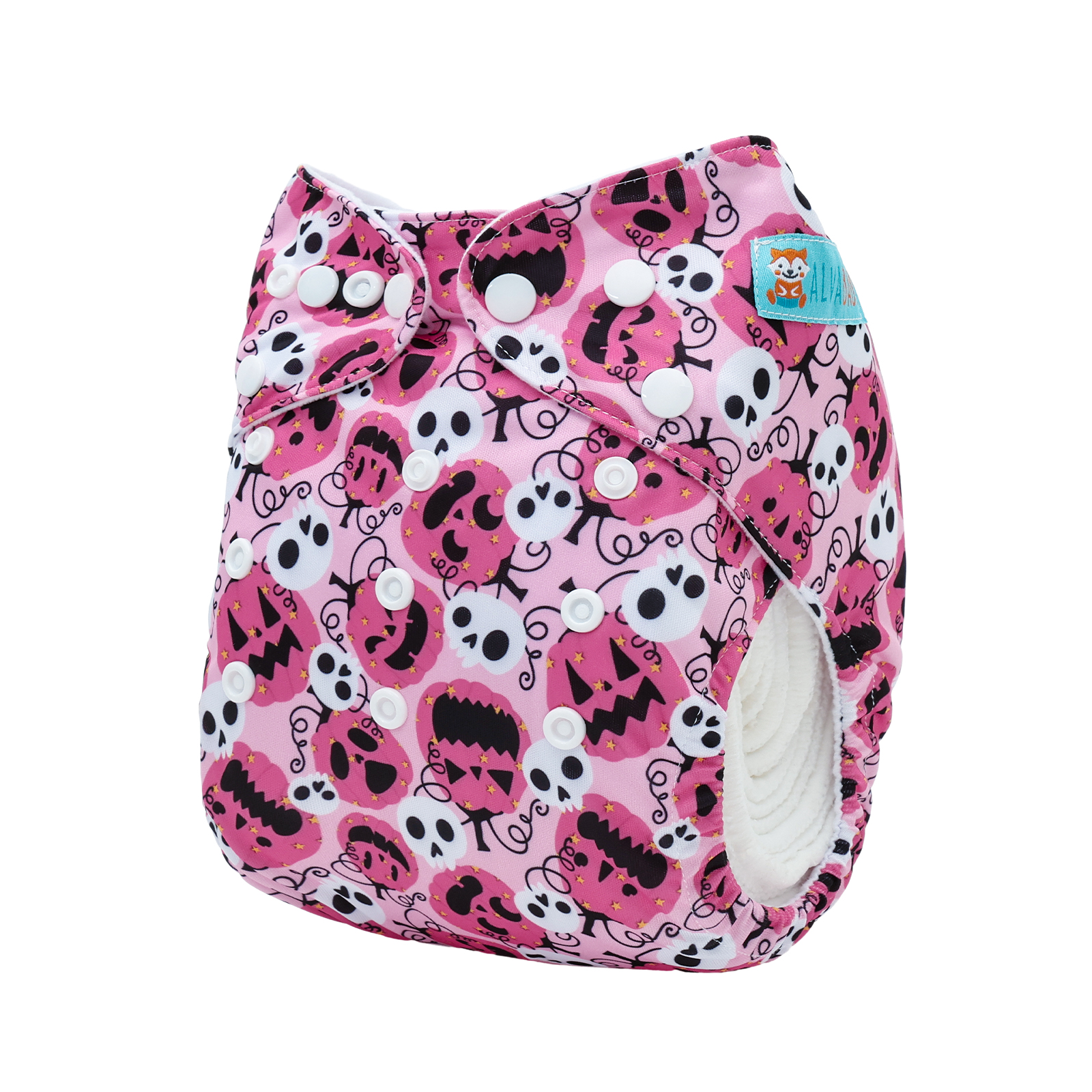 Halloween Cloth Diaper One Size Adjustable Reusable Diapers for Babies-Pumpkin(Q90A)