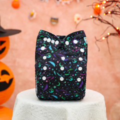 Halloween Cloth Diaper One Size Adjustable Reusable Diapers for Babies-Moo&Star (Q91A)
