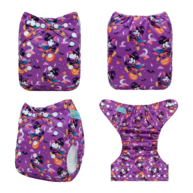 Halloween Cloth Diaper One Size Adjustable Reusable Diapers for Babies - Mickey(QD96A)