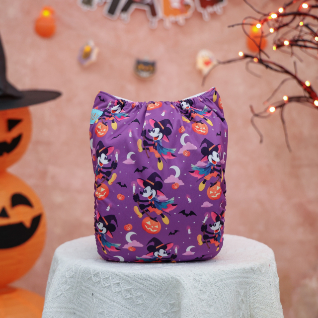 Halloween Cloth Diaper One Size Adjustable Reusable Diapers for Babies - Mickey(QD96A)
