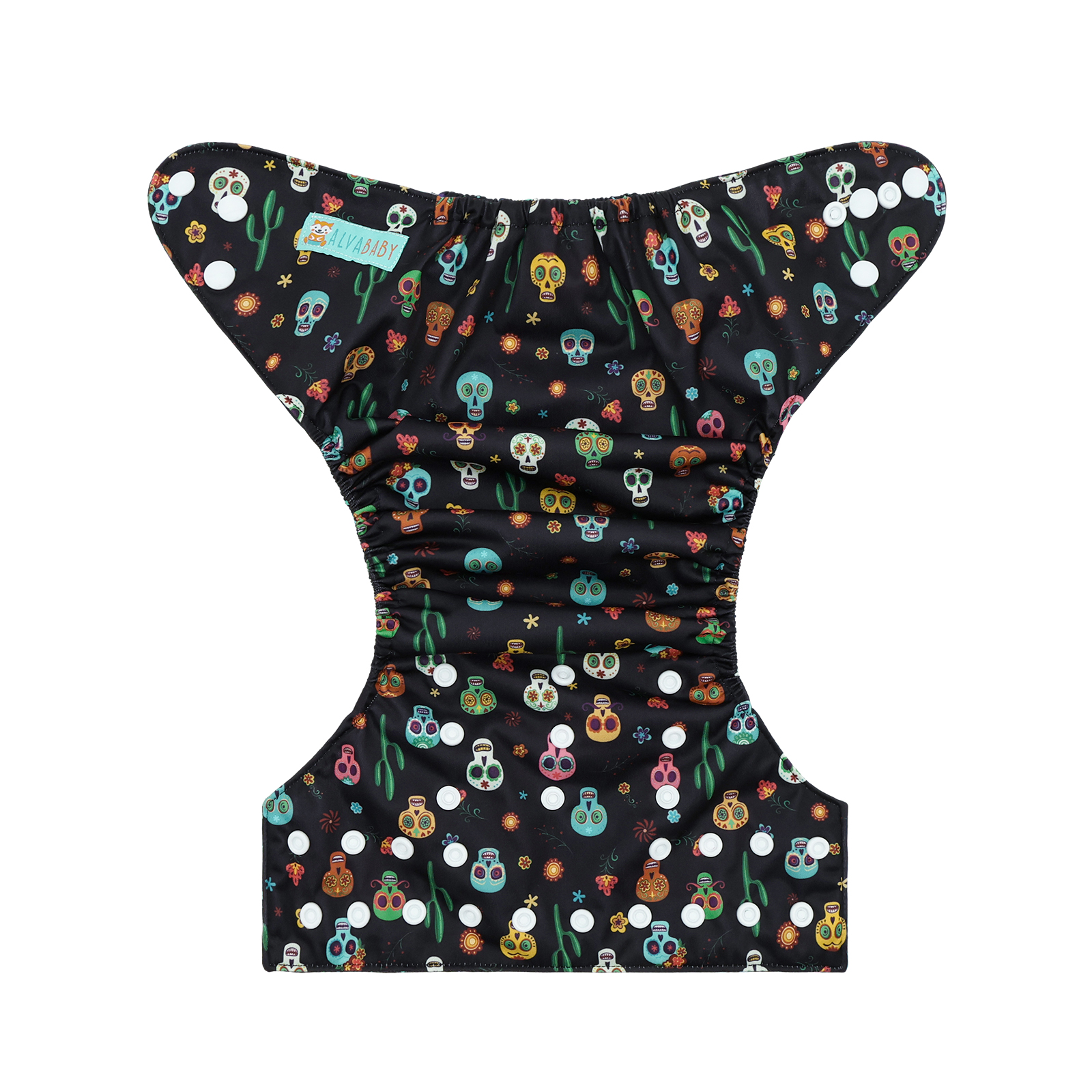 Halloween Cloth Diaper One Size Adjustable Reusable Diapers for Babies (Skull, QD97A)