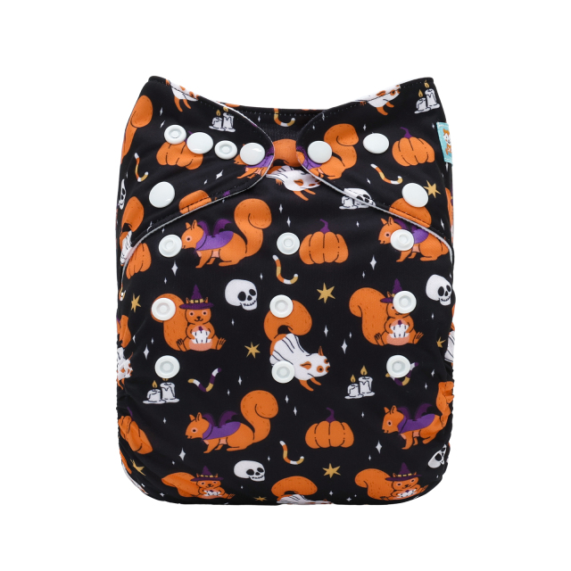Halloween Cloth Diaper One Size Adjustable Reusable Diapers for Babies -Fox (QD98A)
