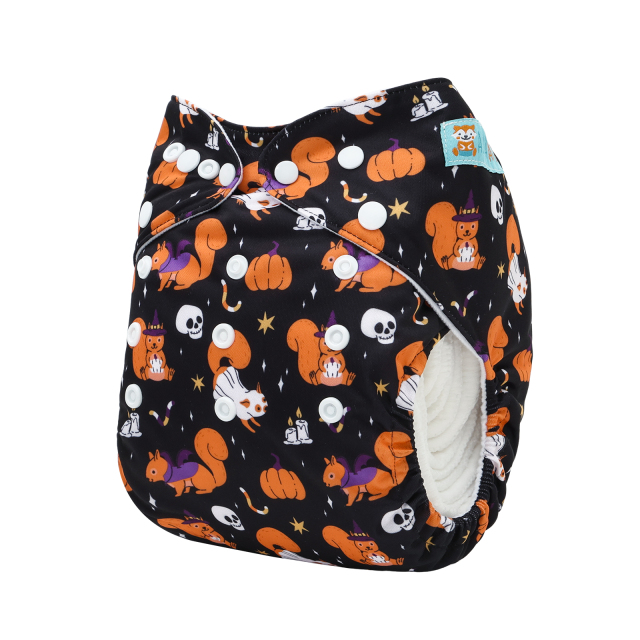 Halloween Cloth Diaper One Size Adjustable Reusable Diapers for Babies -Fox (QD98A)