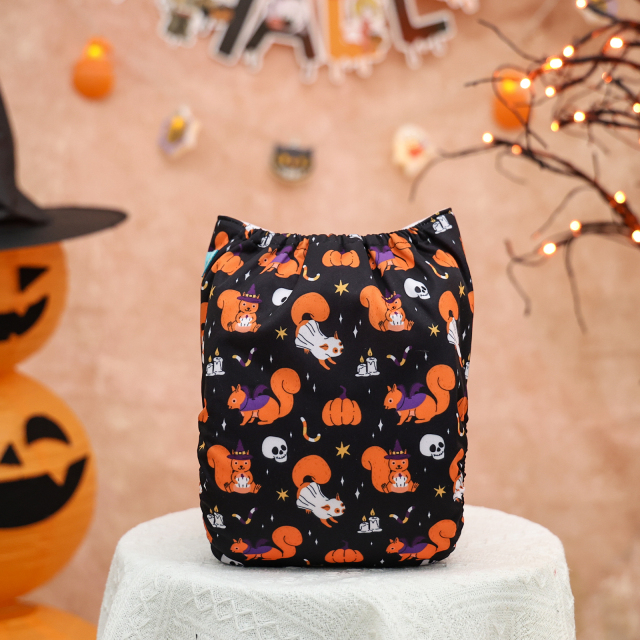 Halloween Cloth Diaper One Size Adjustable Reusable Diapers for Babies -Fox (QD98A)