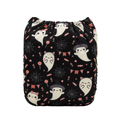 Halloween Cloth Diaper One Size Adjustable Reusable Diapers for Babies -Ghost(QD99A)