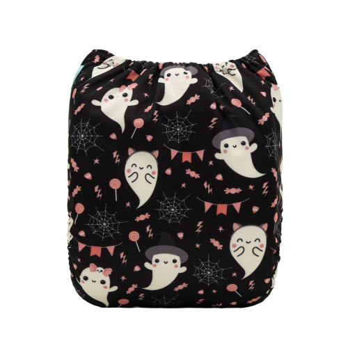 Halloween Cloth Diaper One Size Adjustable Reusable Diapers for Babies (Ghost, QD99A)