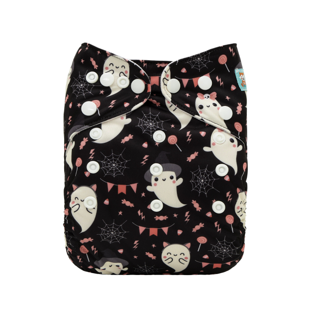 Halloween Cloth Diaper One Size Adjustable Reusable Diapers for Babies -Ghost(QD99A)