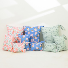 ALVABABY Diaper Wet/Dry Bag Waterproof Reusable with Two Zippered Pockets for Cloth Diapers, Swimsuits, Travel, and Gym (L-H396A)