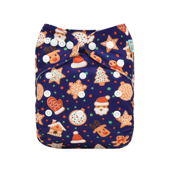Christmas Cloth Diaper One Size Adjustable Reusable Diapers for Babies-(QD101A)