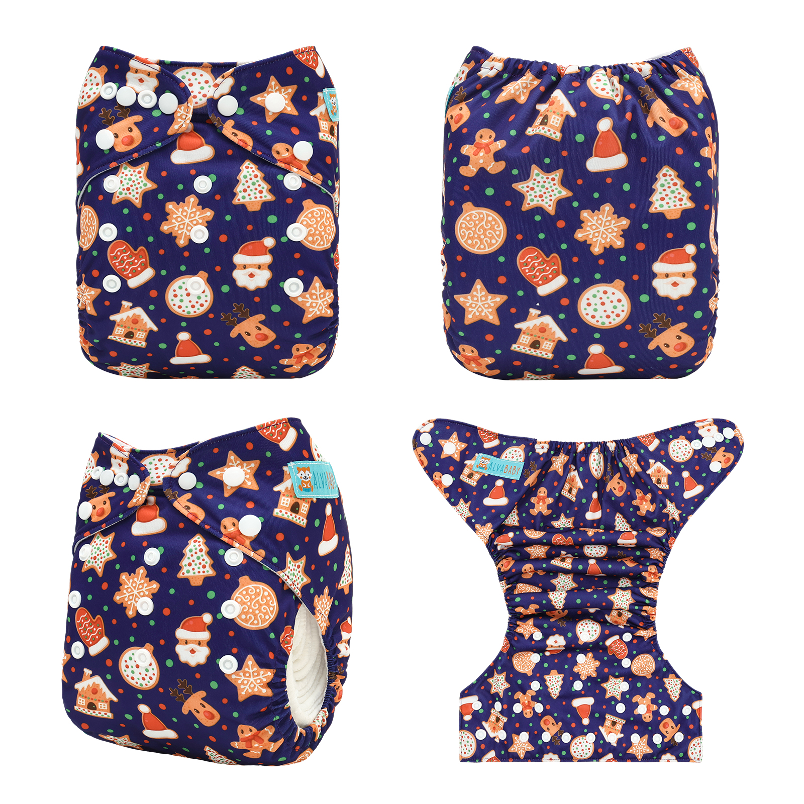 Christmas Cloth Diaper One Size Adjustable Reusable Diapers for Babies-(QD101A)