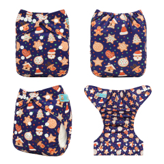 Christmas Cloth Diaper One Size Adjustable Reusable Diapers for Babies-(QD101A)