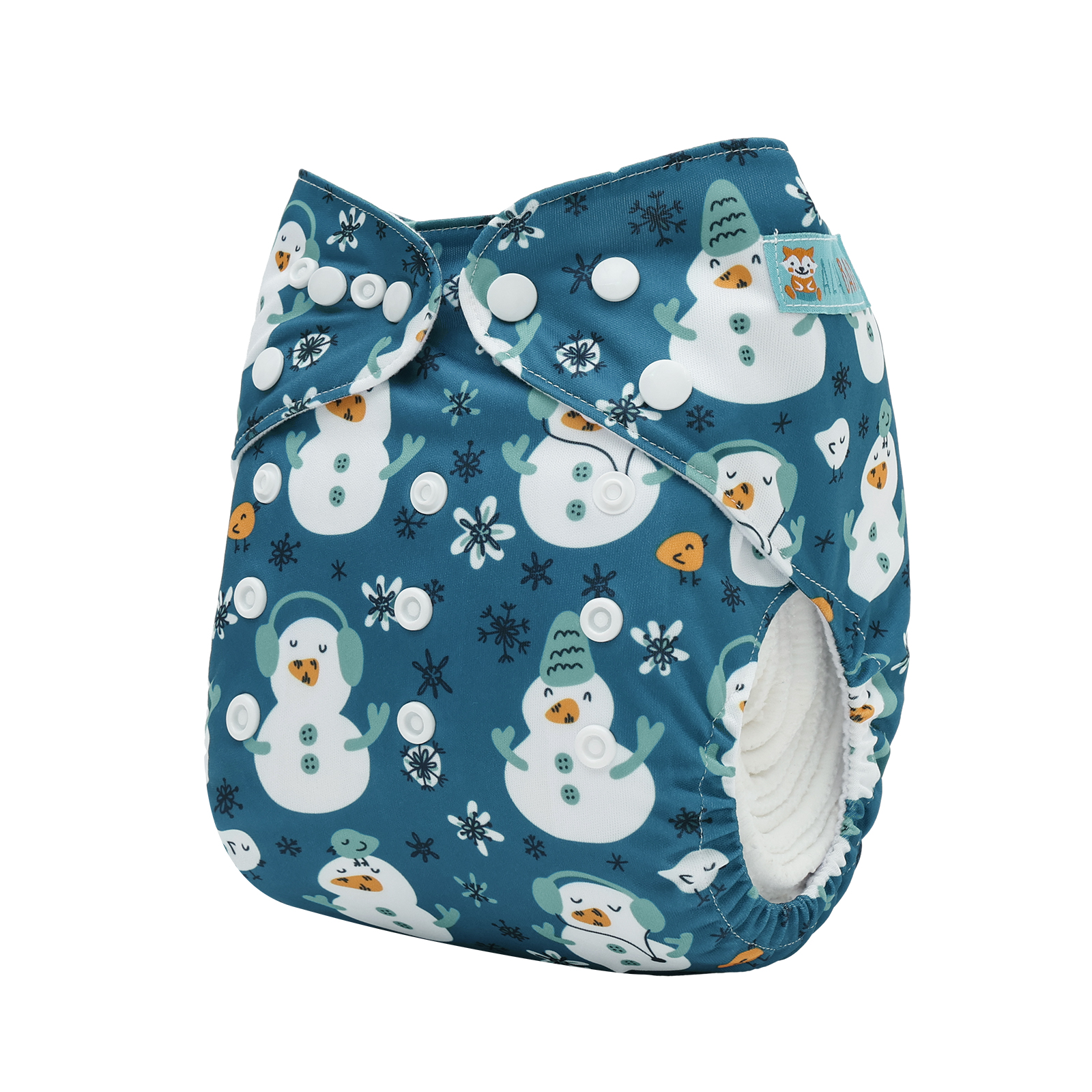 Christmas Cloth Diaper One Size Adjustable Reusable Diapers for Babies-Snowman(QD102A)