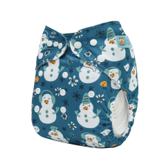 Christmas Cloth Diaper One Size Adjustable Reusable Diapers for Babies-Snowman(QD102A)