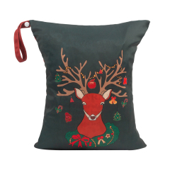 ALVABABY Diaper Wet Dry Bag with Two Zippered Pockets Christmas (L-QD54A)