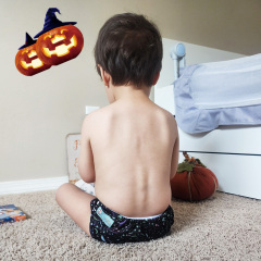 Halloween Cloth Diaper One Size Adjustable Reusable Diapers for Babies (Witch Hat, Q91A)